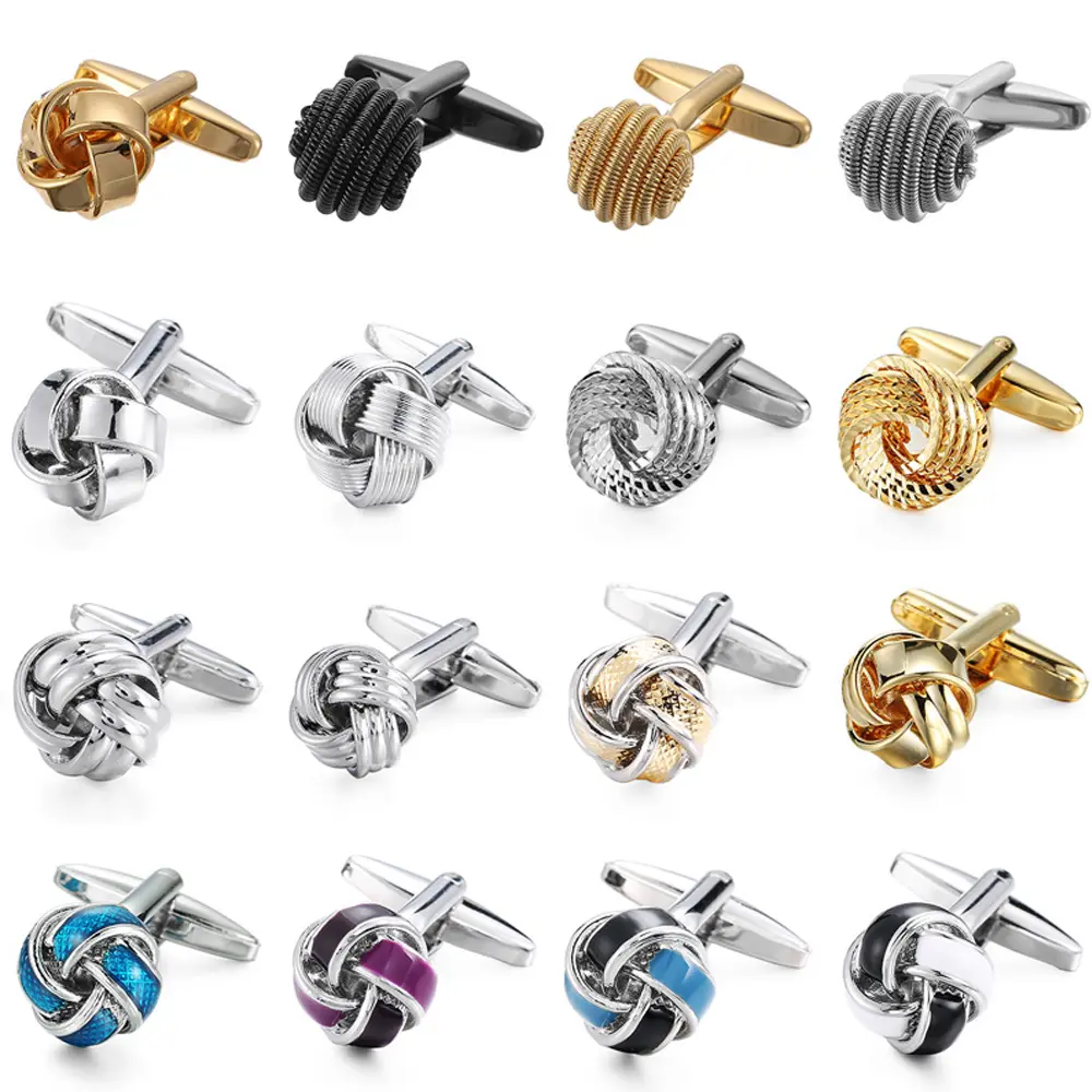 Custom Factory High Quality Knot Cufflink Collections Business Men's Cufflinks Wholesale Manufacturer, Companies