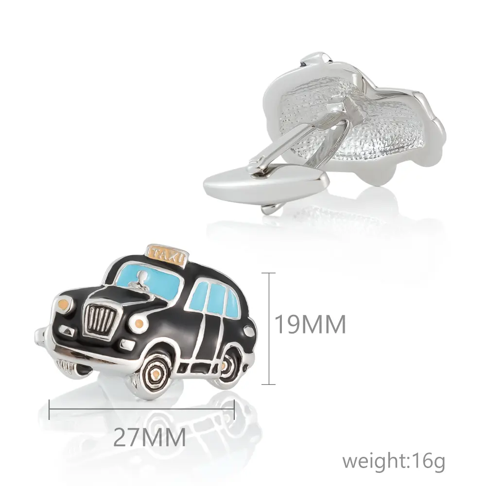 Wholesale Manufacturer Novelty & Vintage Enameled Taxi Cab Cufflinks Design Men Gifts Low Price CC0099 Manufacturers, Exporters