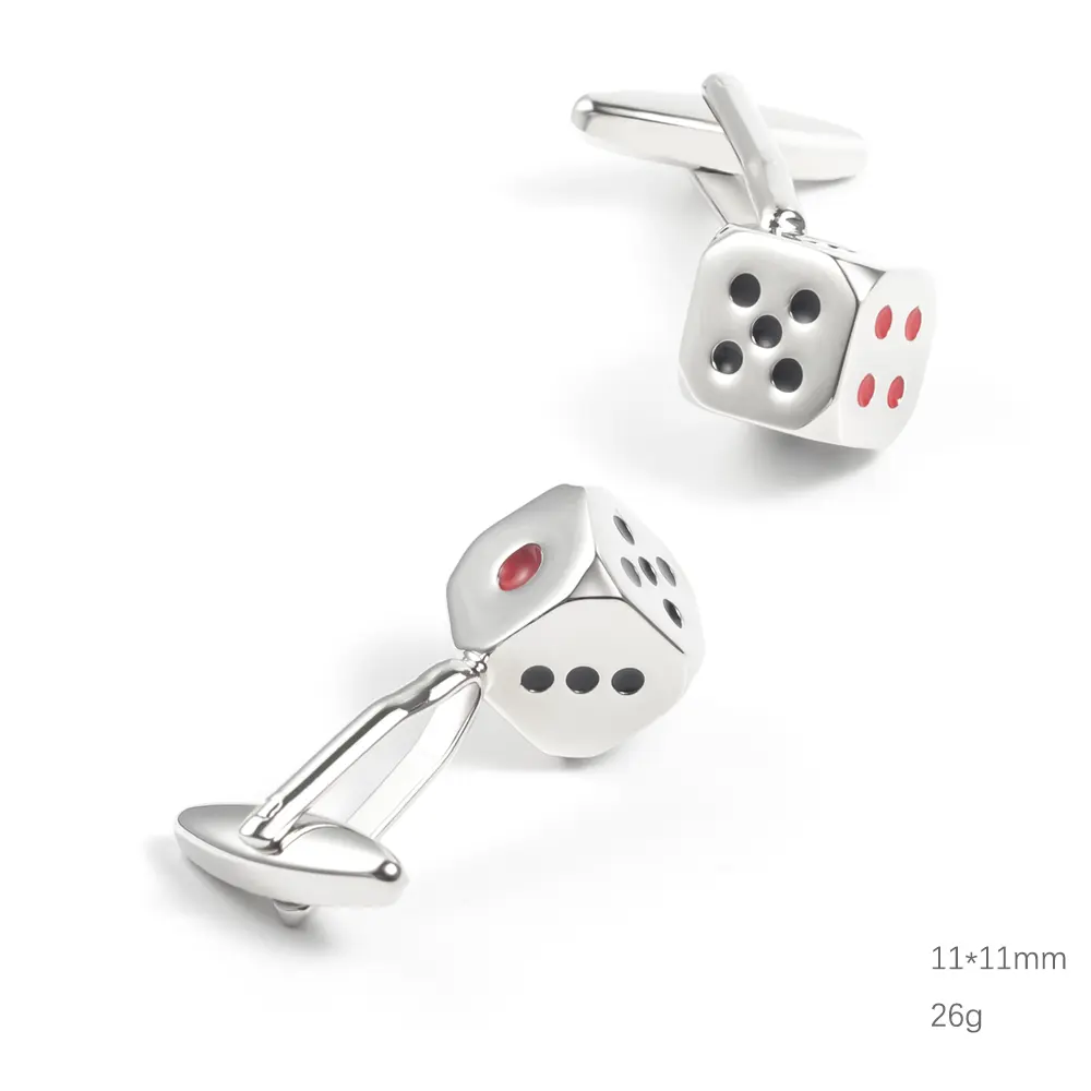 Wholesale Funny Game Dice Cufflinks  Men's Suit Shirt Fashion Accessory CC0199