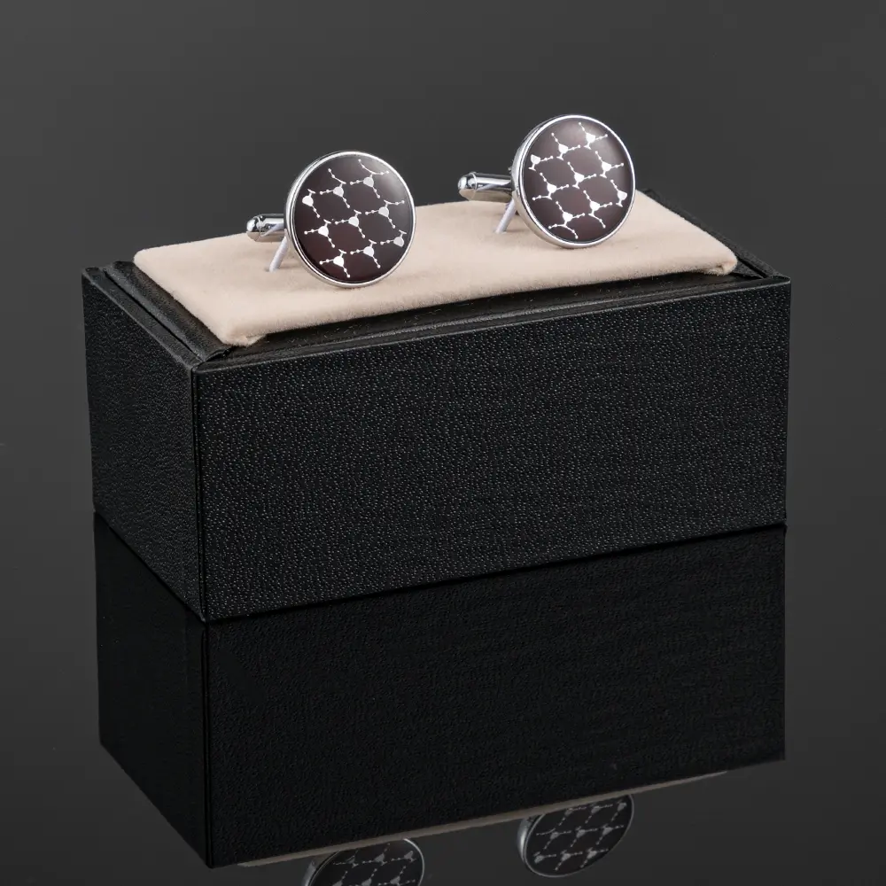OEM Low Price Fashion Round Brown Accessories Copper Cufflinks Wholesale CA9007 Suppliers, Companies