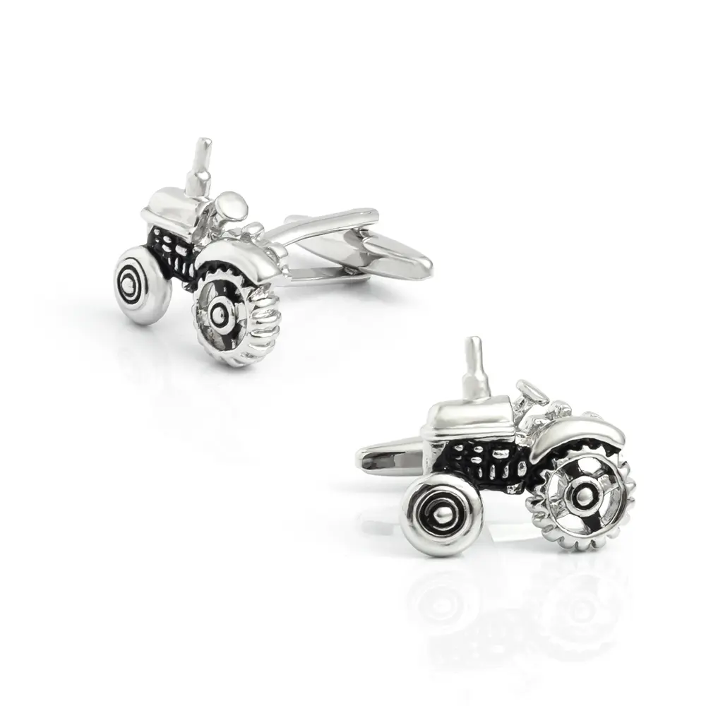 Wholesale Cheap Factory Stock Silver Tractor Car Design Cufflinks for Men Shirt CC0245