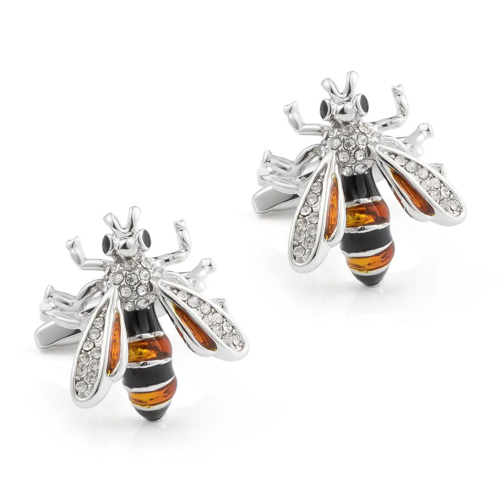 OEM Wasp Cufflinks Personalised Bee Cufflinks Crystal Cufflinks Gemstone Cufflinks Mens Gift Birthday Anniversary CS8907 Manufacturer, Manufacturers