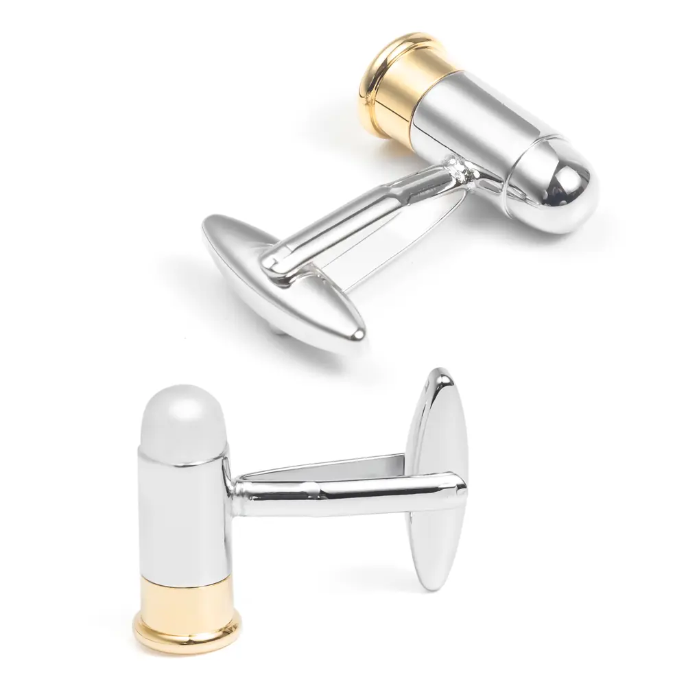 ODM Bullet Shape Shirt Cufflinks Men Formal Dress Business Wedding Party Classic Metal Cufflinks CL0044-1 Manufacturer, Exporter