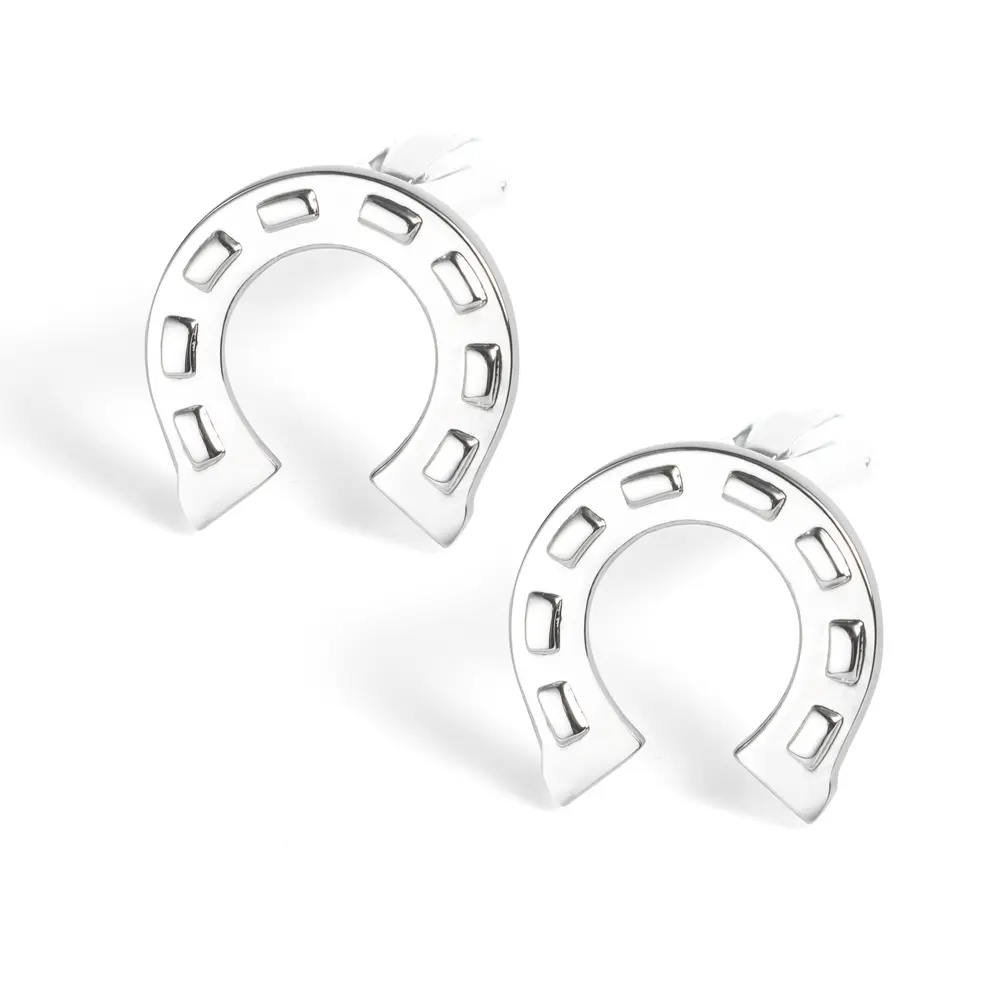 Wholesale Factory Sales Brass Material Silver Color Plated Round Horseshoe U Shape Cufflinks CL0014 Supplier, Company