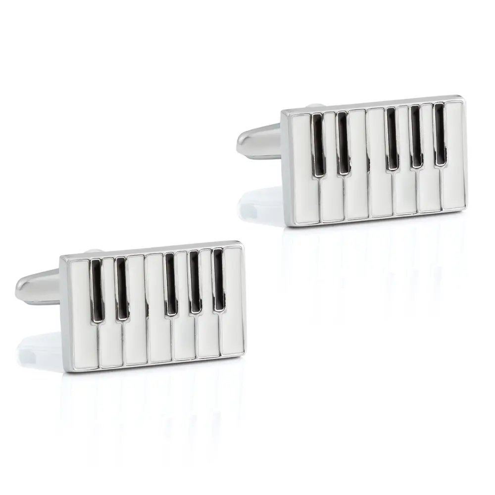 Wholesale Factory Wholesale Hot Selling Enamel Piano Keyboard Style Cufflinks for Men Shirt CC0326 Manufacturer, Factories