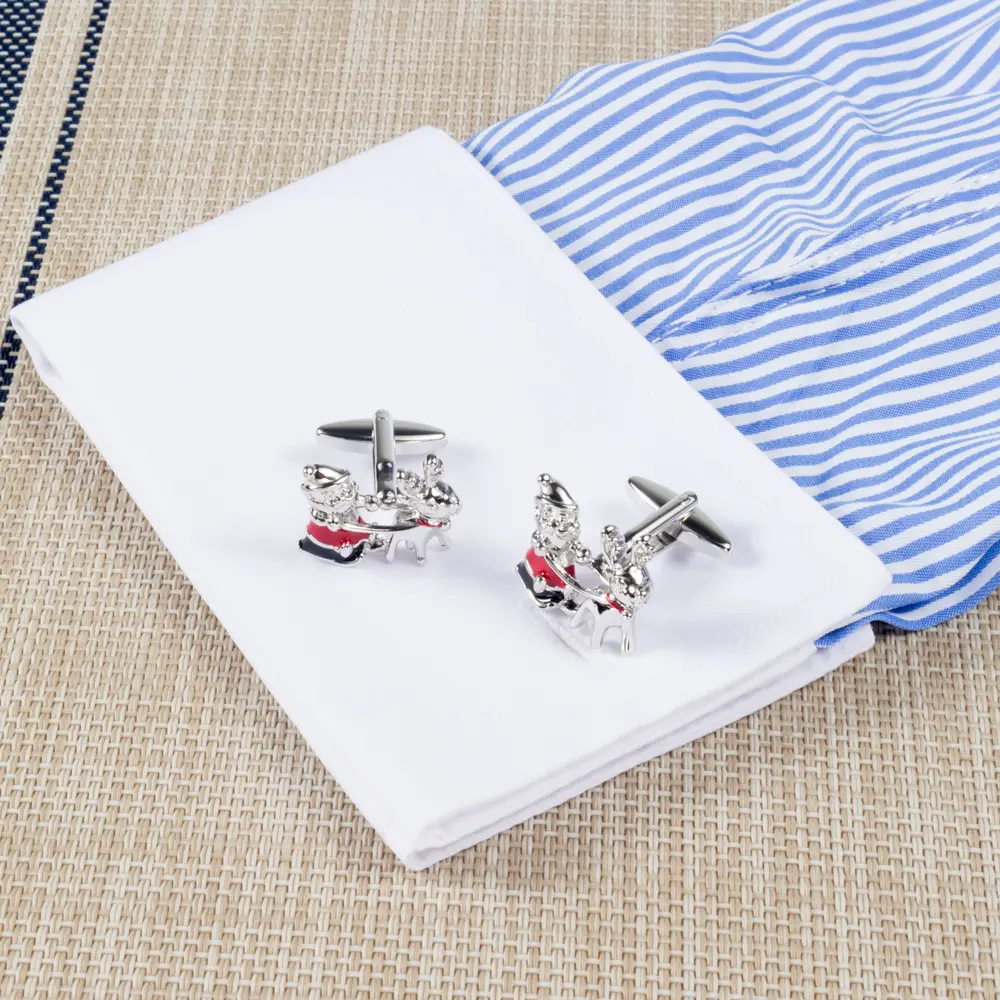 Wholesale Men's Luxury Christmas Reindeer Suit Cufflinks Accessories for Wedding Party CC0189 Manufacturer, Suppliers