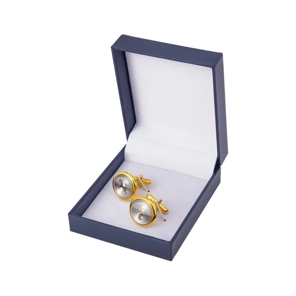 Wholesale Melbourne Cup Racing Horse Gold Logo Pattern Cufflinks for Men Gifts Manufacturers, Factory