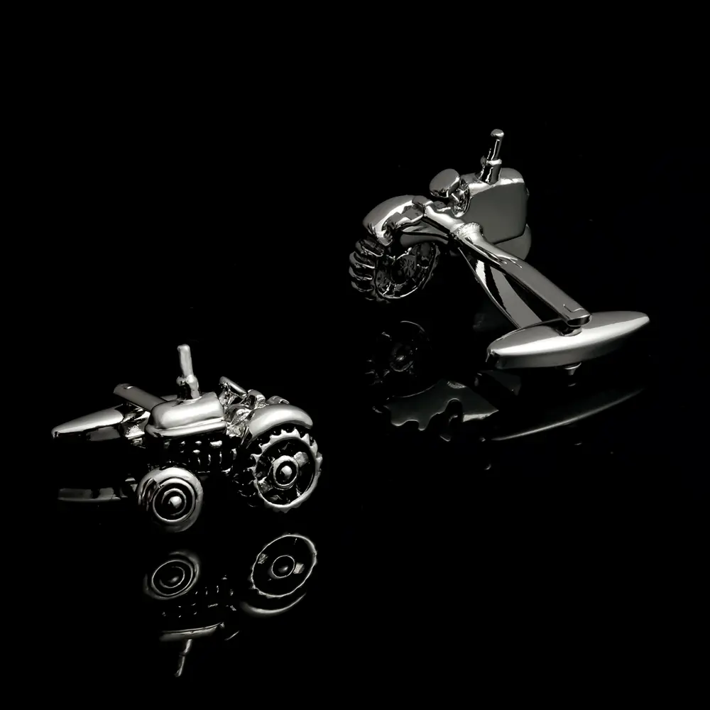 Wholesale Cheap Factory Stock Silver Tractor Car Design Cufflinks for Men Shirt CC0245