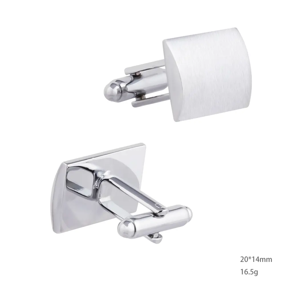 ODM Simple Fashion Mens Formal Dress Shirt Sleeve Button  Silver Plated Metal Cufflinks CL-C184 Supplier, Companies