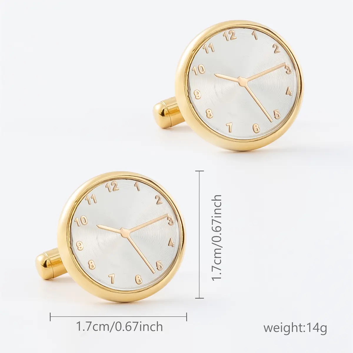 ODM New French Shirt Round Clock design Business Men's Cufflinks Supplier, Suppliers