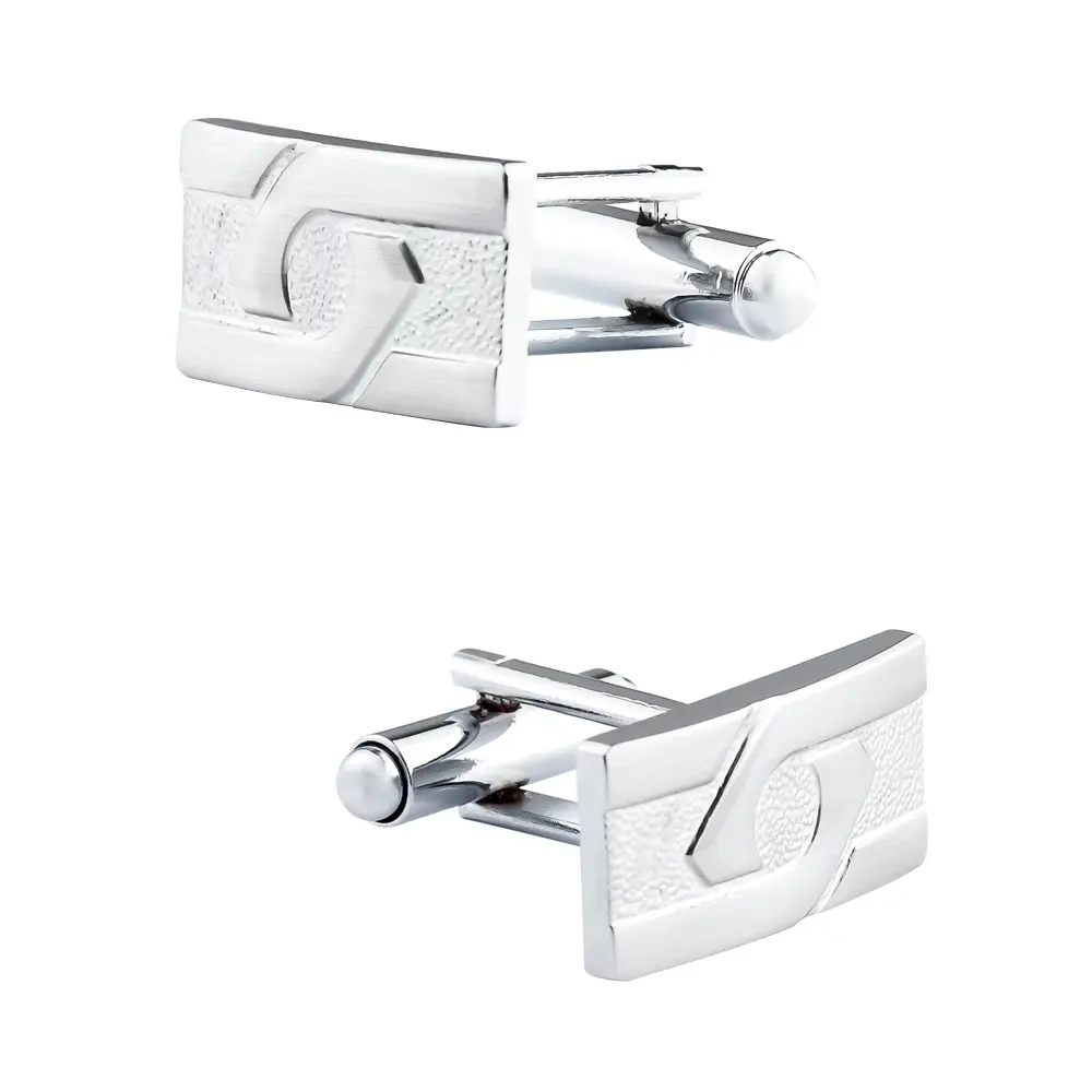 Wholesale JINJIE High-end Rectangular Wavy Metal Formal Cufflinks Men's Suit Shirt Accessory CL-C273 Suppliers, Exporters