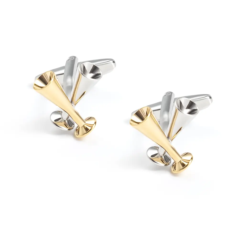 Custom Men Luxury Gold & Silver Novelty Champagne Cups Design Cufflinks Formal Suit Shirt Accessory CL0084 Suppliers, Exporter
