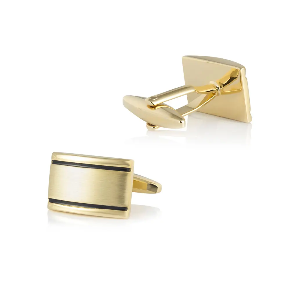 OEM Factory Price Classic Wedding Gold Plated Well-Finished Brass Cuff links for Men Shirt CC-Q280G Manufacturers, Companies