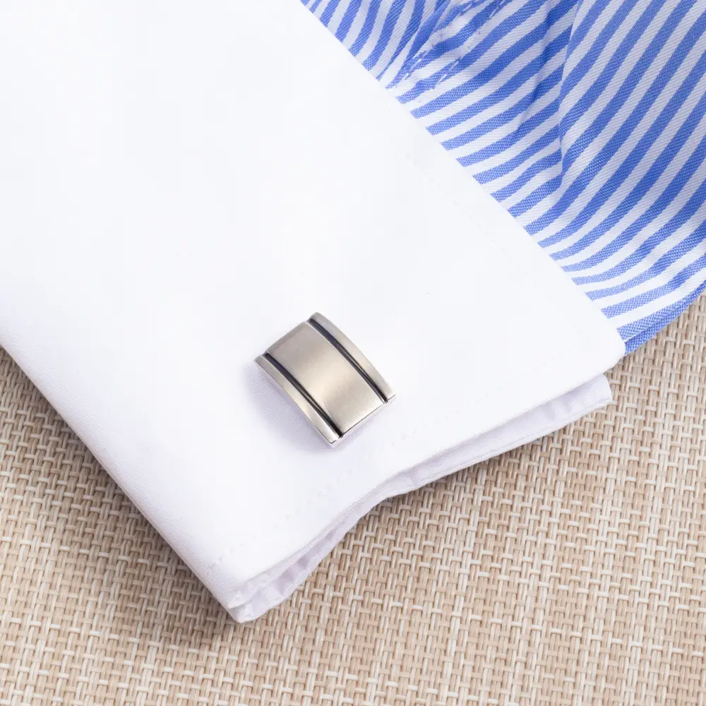 Wholesale Factory Price Classic Silver Plated  High-finished Brass Cuff links for Men Shirt CC0066-S Factories, Companies