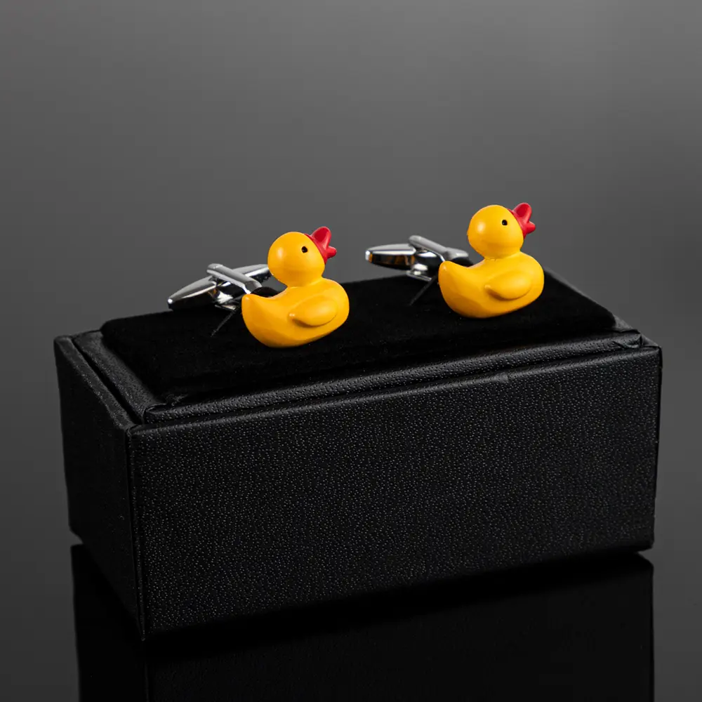 Wholesale Custom Fashion Design Hot Sell Novelty Animal Yellow Duck Cufflinks CC0025