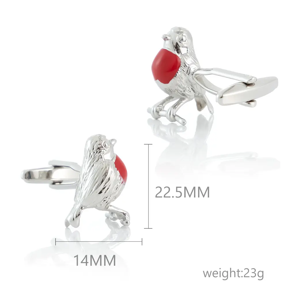 Custom JINJIE Novelty Designer Cufflinks Mens Personalised Animal Enamel Bird Cuff Link For Shirt CC81124 Company, Companies