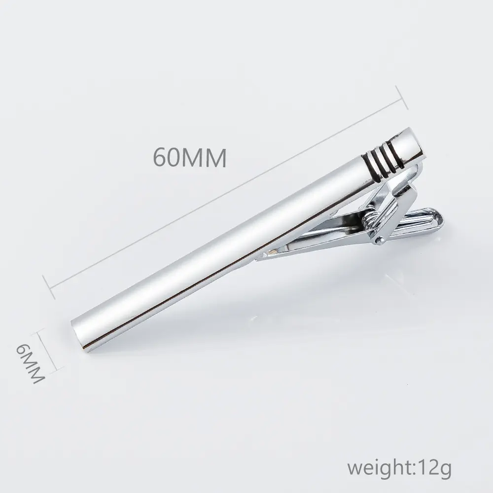 Wholesale Tie Clip Wholesale Fashion Simple Metal  6cm Black Enamel  Business Tie Pin For Men TC9004 Suppliers, Exporter