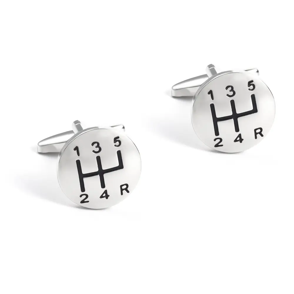ODM Fashion Men Jewelry French Cufflinks Brass Round Shaped Six Gear Pattern Cufflinks for Shirt CC0009 Supplier, Companies