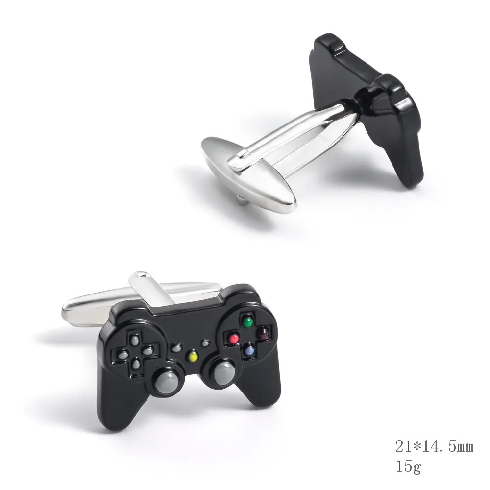 OEM Funny Design Copper Game Cuff links Black Gamepad Gift Men Cufflinks Factory Supply CC0316 Supplier, Exporters