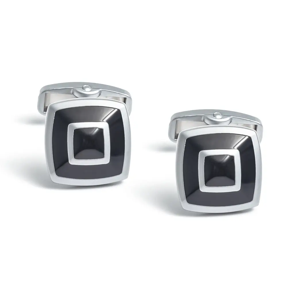 Wholesale Low Price Black Enamel Cufflinks Fashion Men Shirt Jewelry Accessories CCW0086