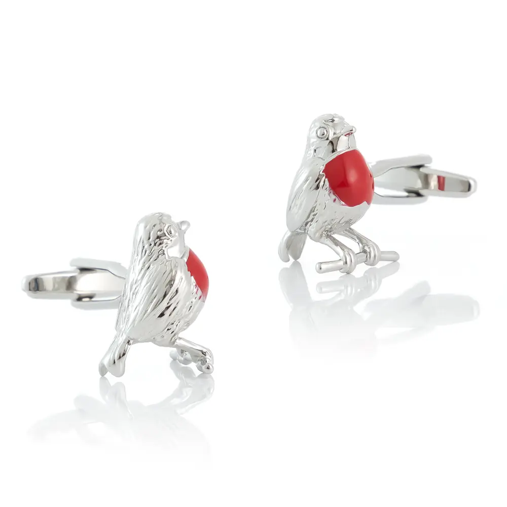 Custom JINJIE Novelty Designer Cufflinks Mens Personalised Animal Enamel Bird Cuff Link For Shirt CC81124 Company, Companies