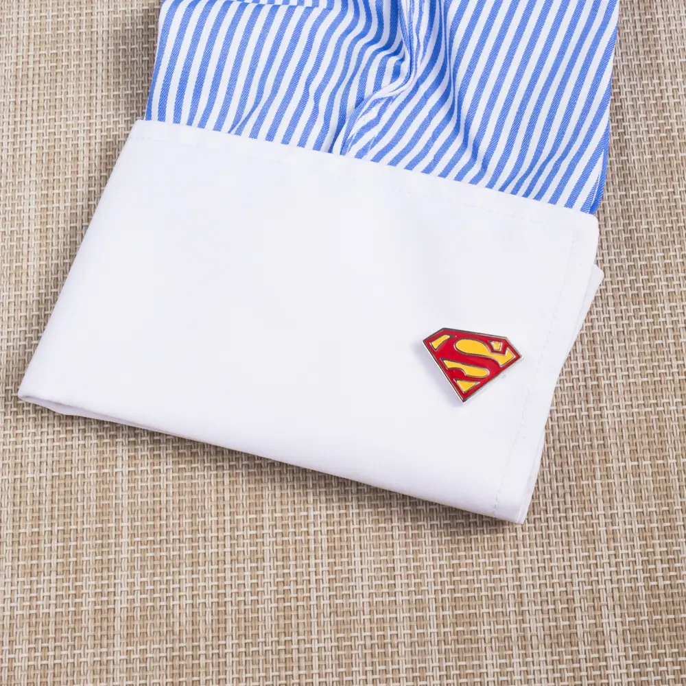 Custom Cufflink Manufacturer Wholesale Novelty Superman Hero Enamel Cufflinks CC0026 Exporters, Companies