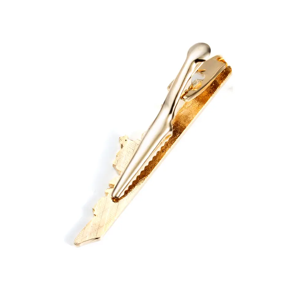ODM New Arrivals Personality Gold Plated Ship Design Engrave Brass Tie Clips Factory Wholesale TL0020 Supplier, Companies