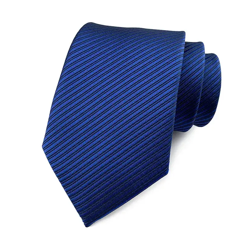 ODM 8cm Solid Color High Density Silk Satin Striped Cheap Polyester Tie For Men Factories, Exporter
