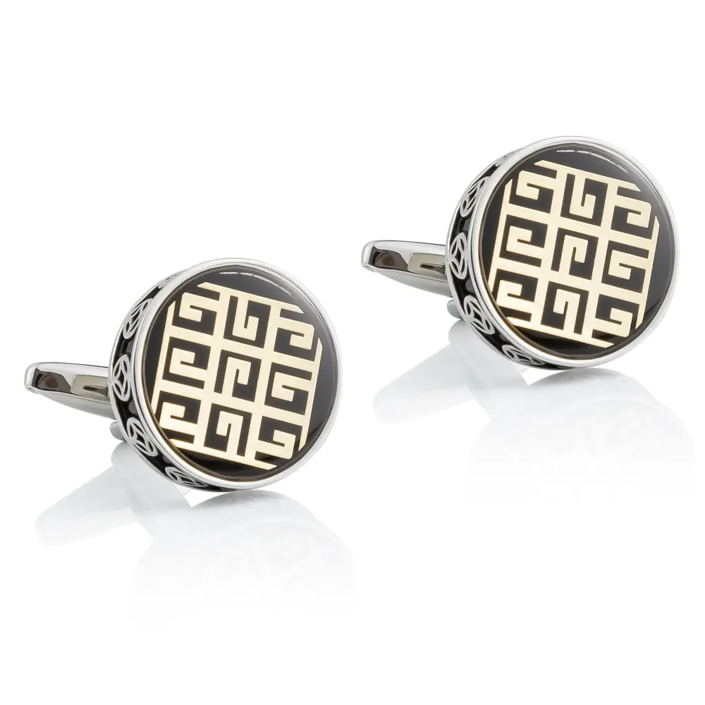 Custom Vintage Logo Pattern Copper Cufflinks Men's French Shirt Cufflinks Manufacturer, Exporter