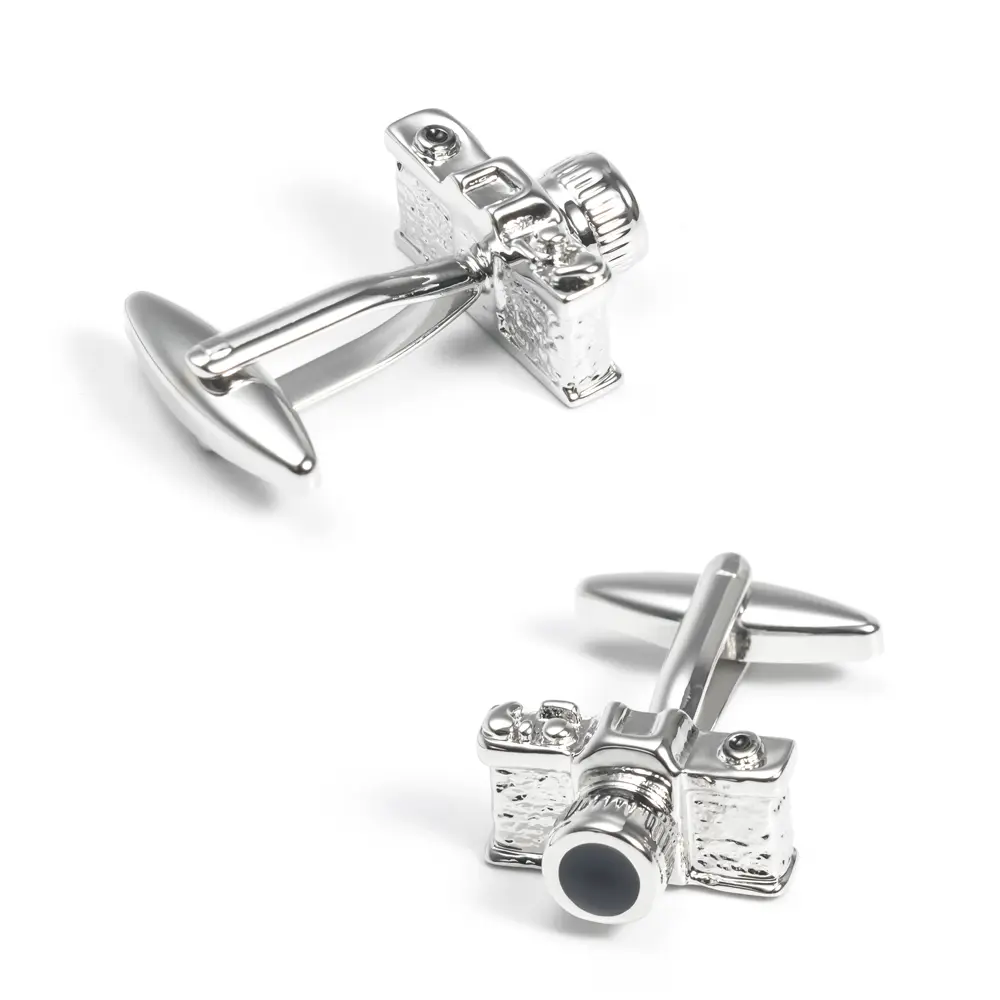 OEM Promotion Chinese Factory Copper Material Camera Design Silver Mens Cufflinks Wholesale CC0019 Suppliers, Company