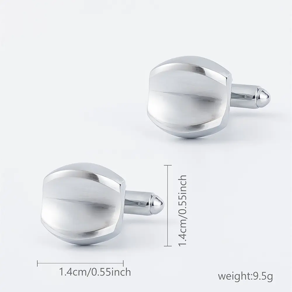 Wholesale High Quality Bulk Double Plated Cuff Link Newest Men's Copper Blank Oval Men Cufflinks CL-C006 Manufacturer, Factory