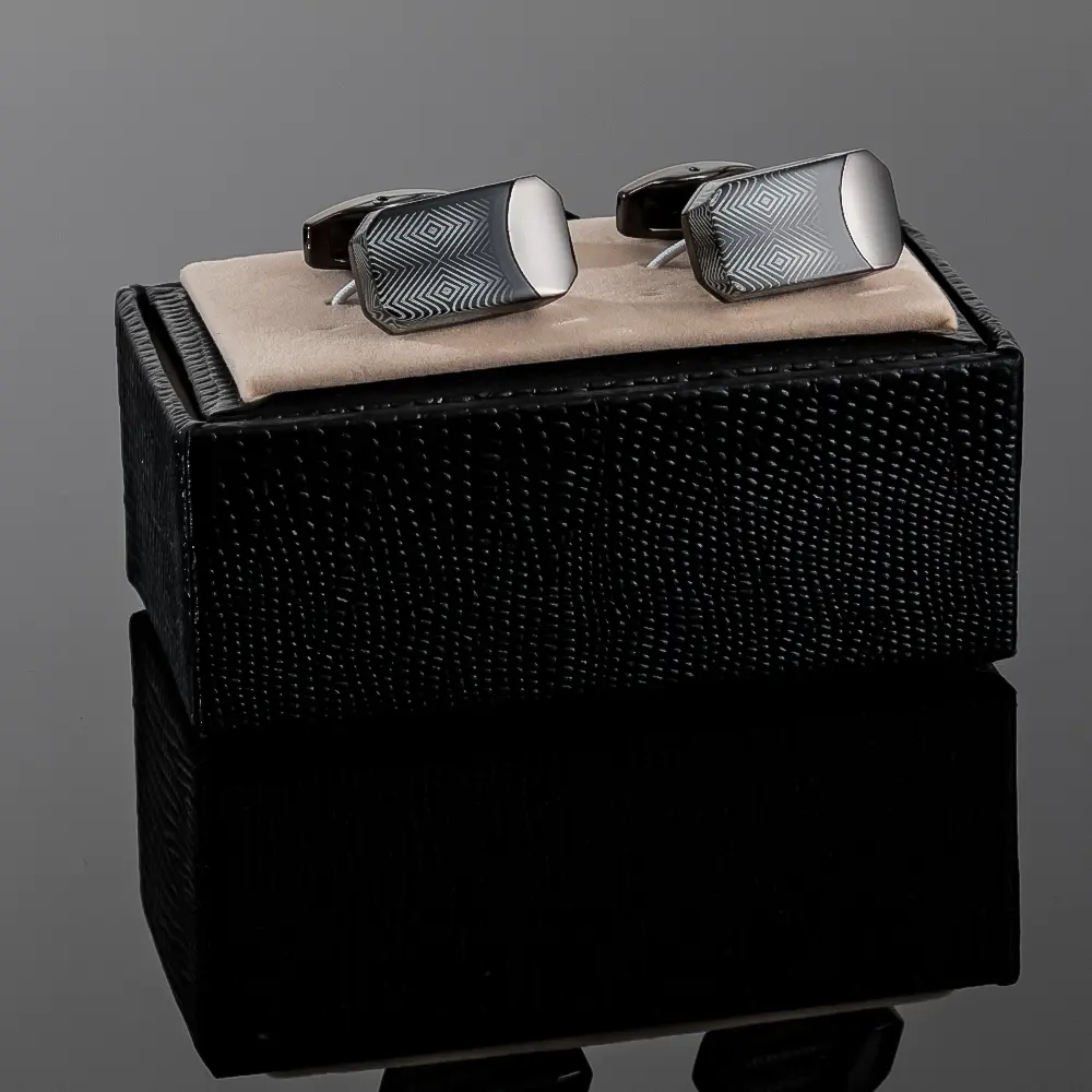 ODM Vintage Geometric Audio Shape Fashion Black Alloy Cufflinks Low Price Factory, Companies