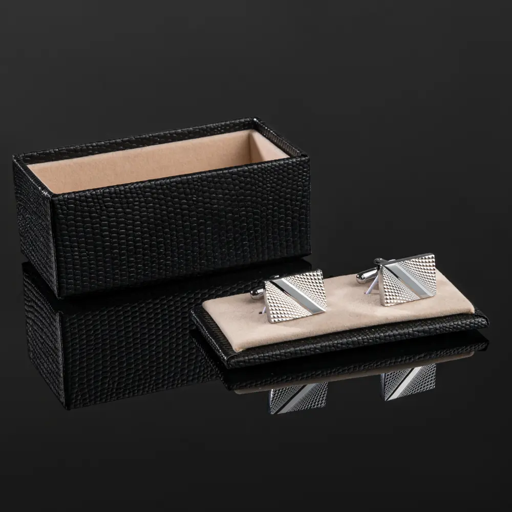 OEM Cheap Factory  Wholesale Abstract Geometric Unique Metal Silver Plated Cufflinks for Men Shirt CL-L035 Manufacturer, Exporter