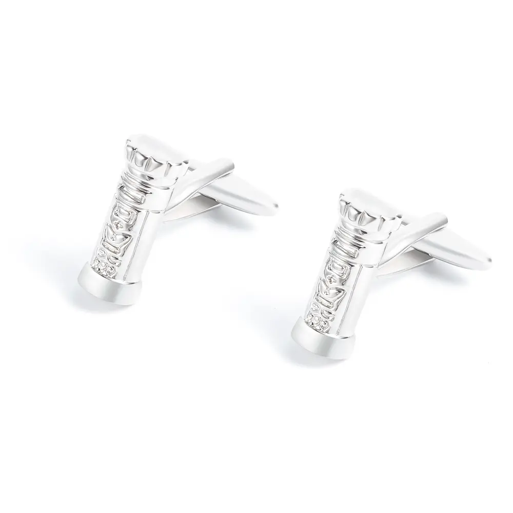 ODM High Quality Copper Material Silver Color Plated Postbox Pattern Men Cufflinks Jewelry For Shirt CL0269 Supplier, Factory