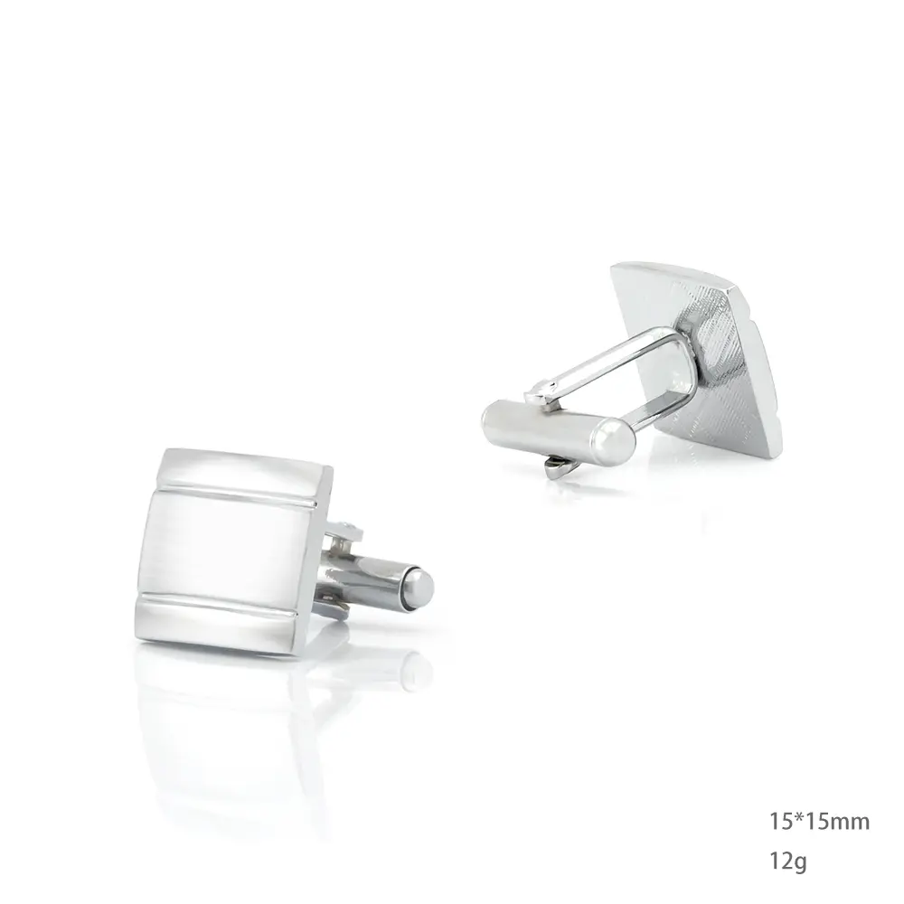OEM New Arrival Shirt Fashion Simple Design Cheap Square Metal Copper Cufflinks For Men Shirt With Gift Box CL-C035 Manufacturers, Companies