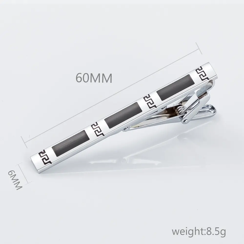 Wholesale Black Enamel Tie Clips High Quality Brass Men Fashion Tie Pins TC9005