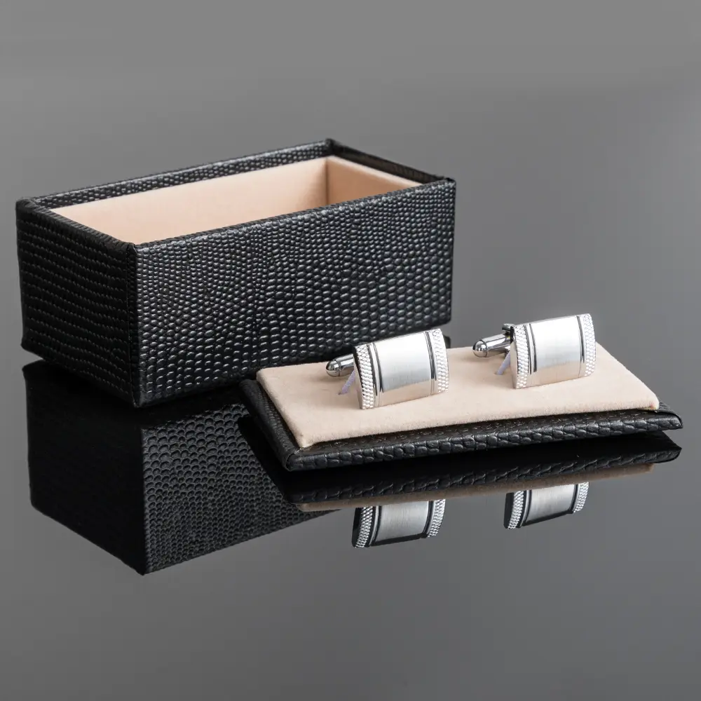 Wholesale Rectangular Plain Brushed Metal Cufflinks for Men French Cufflinks Wedding Party Business CL-C053 Supplier, Exporters