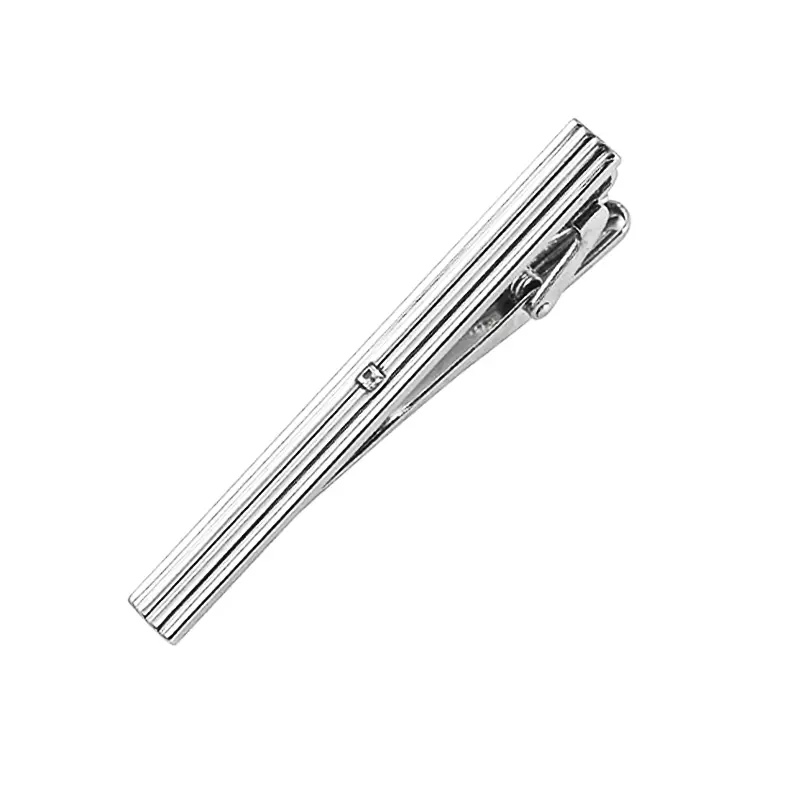 OEM Factory Supply Tie Clip Classic Trendy Men Silver Necktie Clips Formal Business Clasp Accessories Gift TS0025
