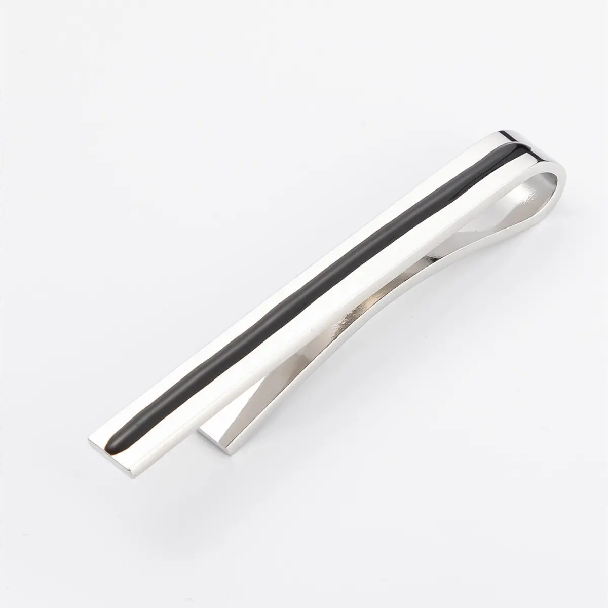 Custom JINJIE New Tie Clips Metal Enamel Silver Color Men's Shirt Business Tie Clasps OEM ODM TB8001 Manufacturer, Exporters