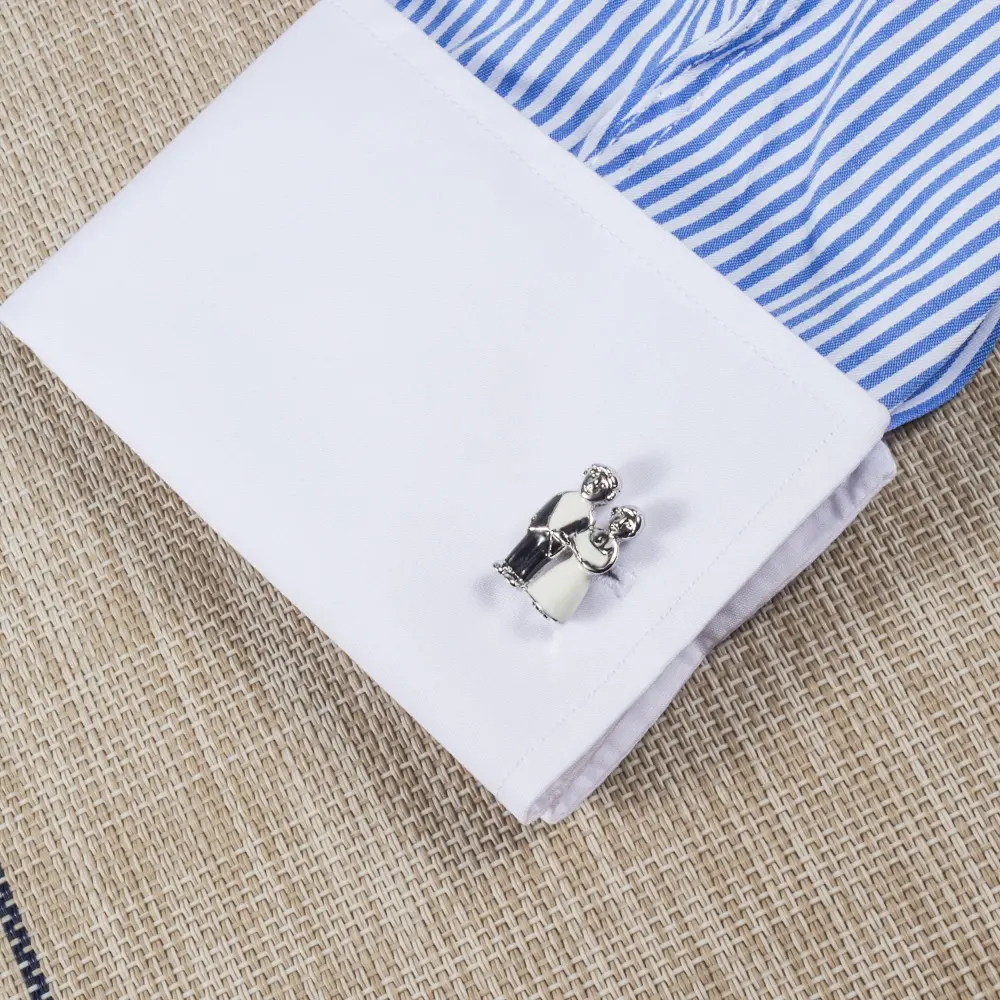 Wholesale Novelty Wedding  Enamel Bride and Groom Cufflinks for Suit Shirt Accessories CC0030