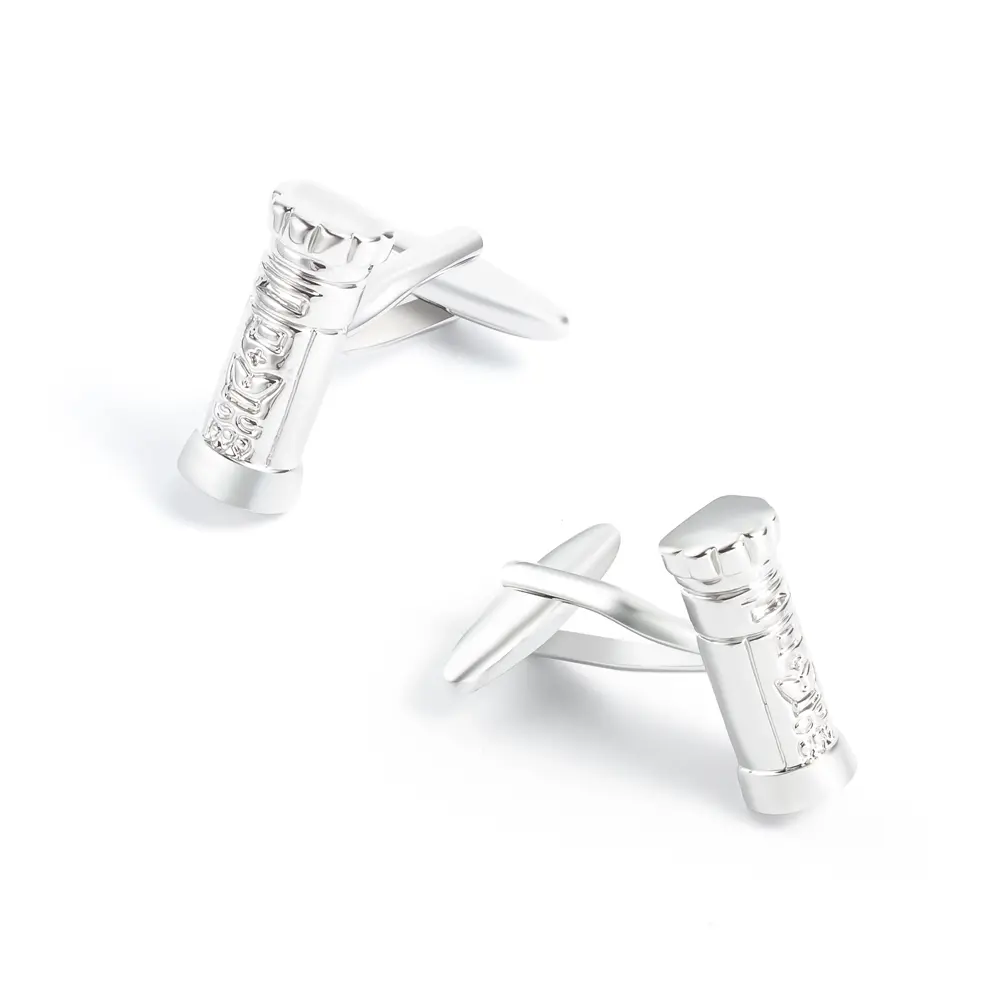 ODM High Quality Copper Material Silver Color Plated Postbox Pattern Men Cufflinks Jewelry For Shirt CL0269 Supplier, Factory