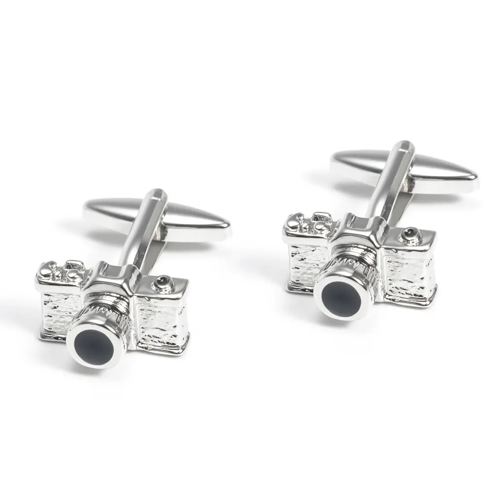 OEM Promotion Chinese Factory Copper Material Camera Design Silver Mens Cufflinks Wholesale CC0019 Suppliers, Company