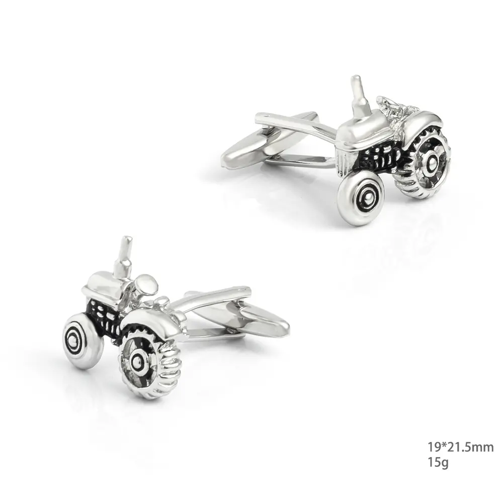 Wholesale Cheap Factory Stock Silver Tractor Car Design Cufflinks for Men Shirt CC0245