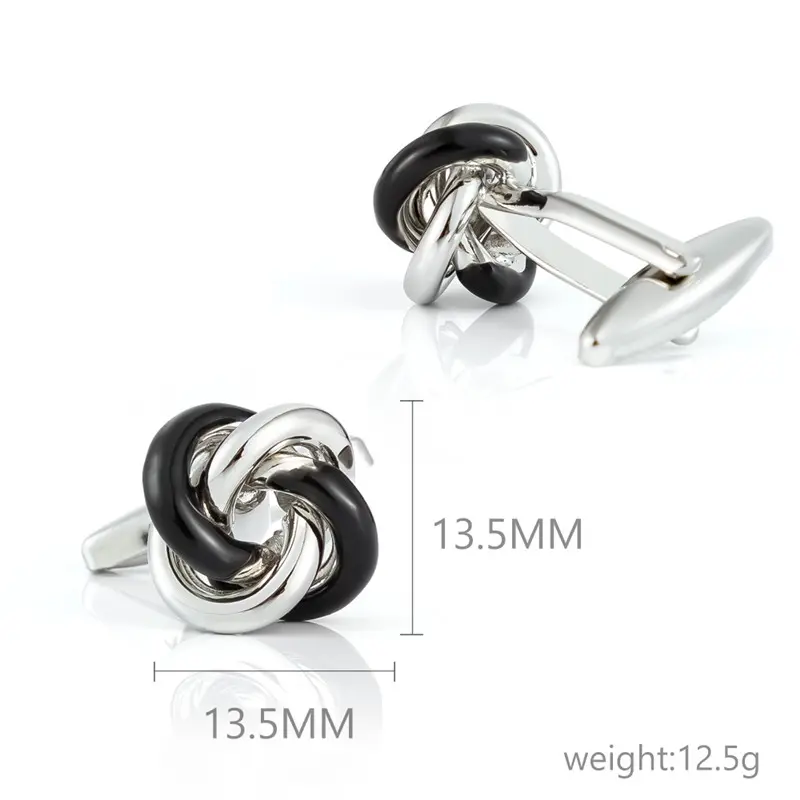 OEM Classic Style Double Color Copper Knot Cufflink for Men Shirts Suppliers, Companies