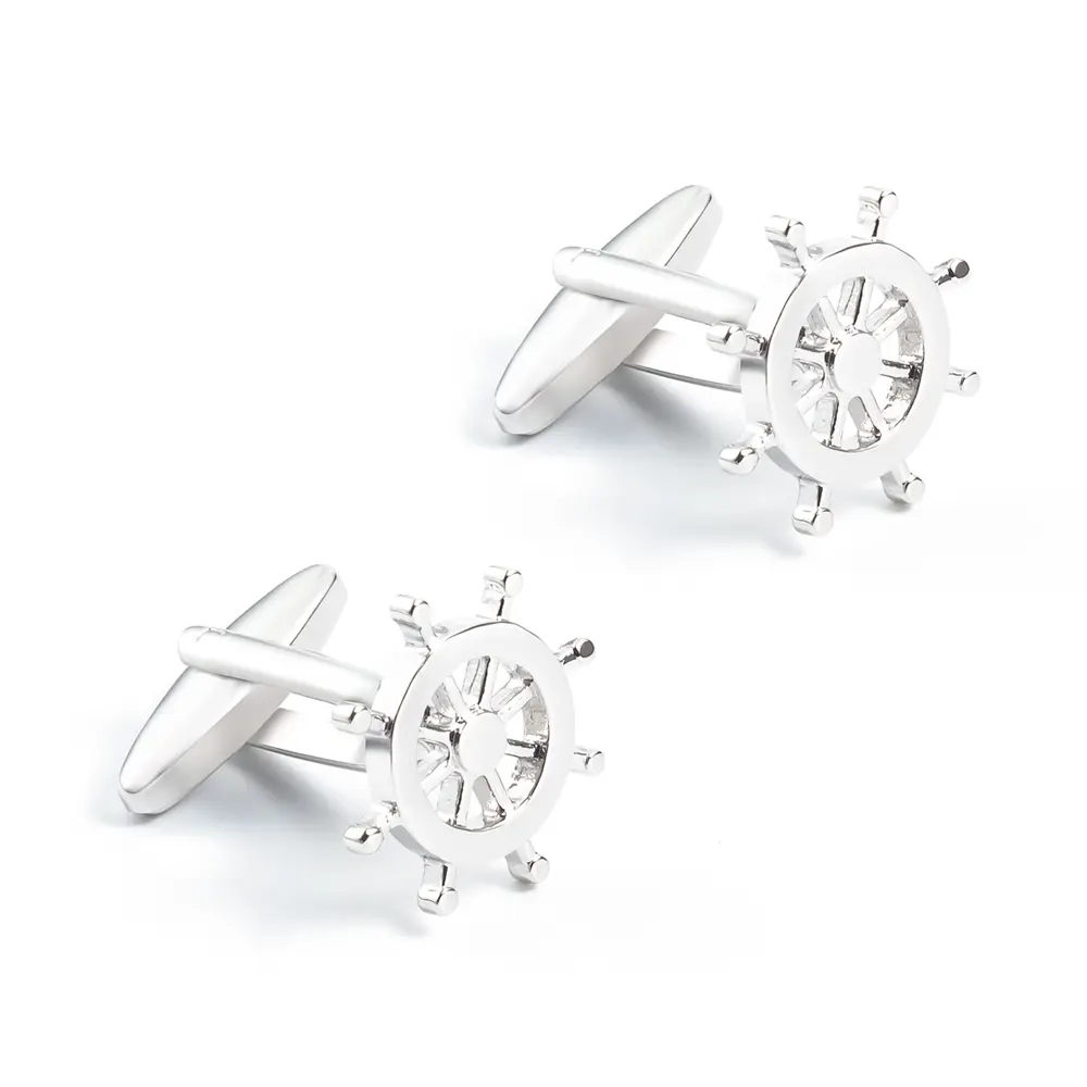 Custom Sailing Anchor Cuff links for Men Silver Tuxedo Shirt Cuff links Business Wedding Cuff links CL0270-S Manufacturers, Company