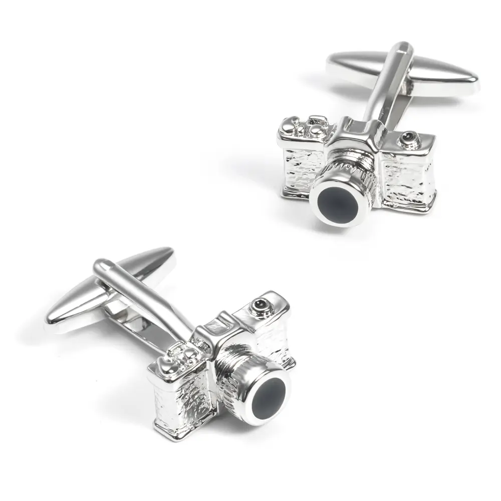 OEM Promotion Chinese Factory Copper Material Camera Design Silver Mens Cufflinks Wholesale CC0019 Suppliers, Company