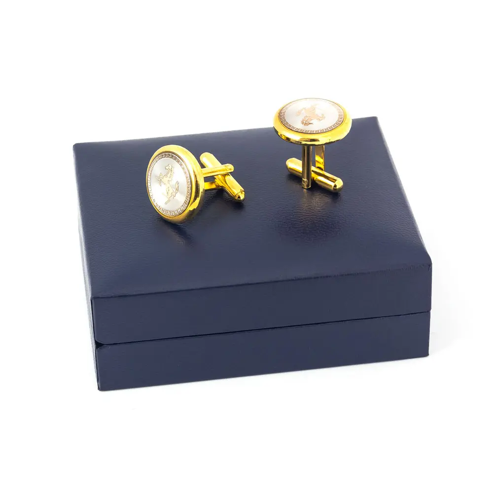 Wholesale Melbourne Cup Racing Horse Gold Logo Pattern Cufflinks for Men Gifts Manufacturers, Factory