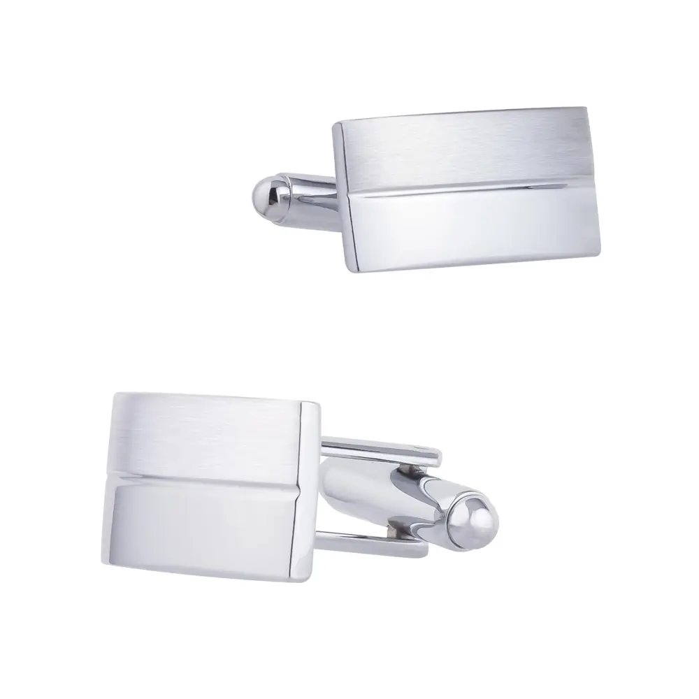 ODM Men's Cufflinks Wholesale Cheap Price Simple Design Square Metal Blank Button Cufflinks CL-C130 Factories, Exporters
