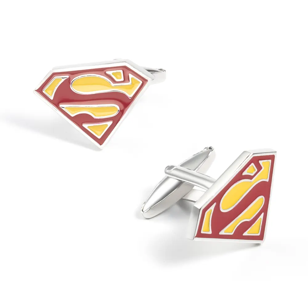Custom Cufflink Manufacturer Wholesale Novelty Superman Hero Enamel Cufflinks CC0026 Exporters, Companies