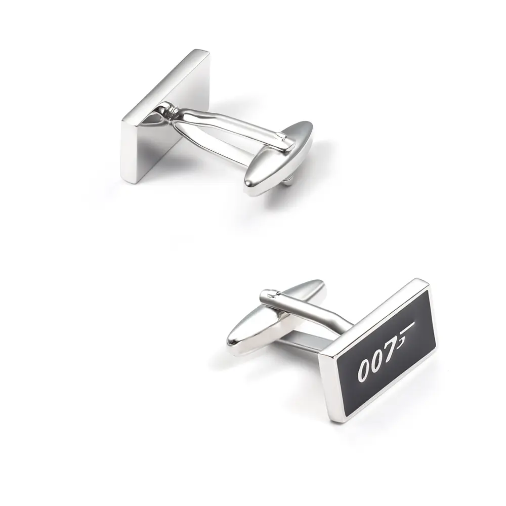 Custom Factory Direct Men Accessories 007 Enamelled Black Color Cufflinks CC0280 Exporters, Company